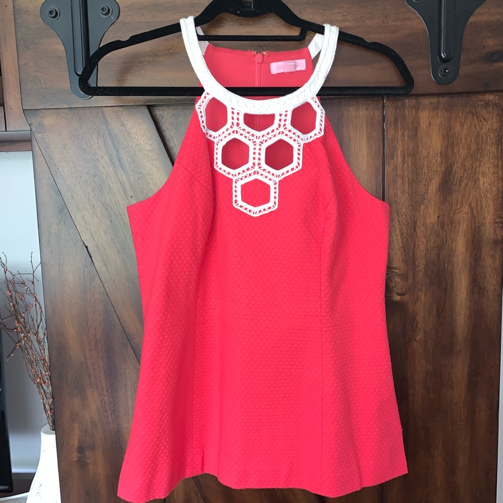 LILLY PULITZER Annabelle Honeycomb Halter Top